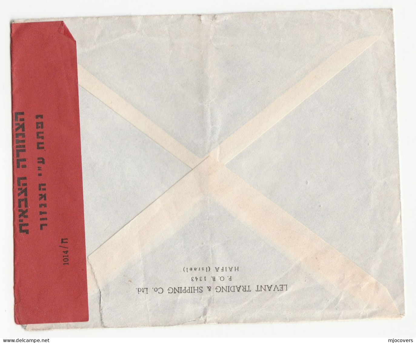 1950 Israel MILITARY CENSOR Cover Air Mail  To GB Stamps Censored - Cartas & Documentos