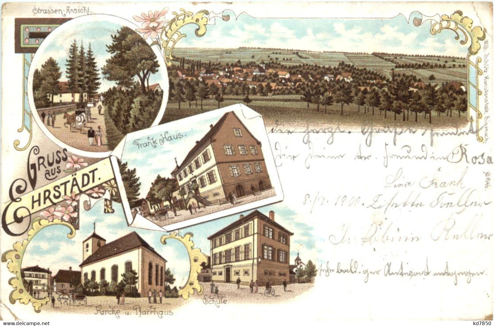 Gruss Aus Ehrstädt - Litho - Sinsheim - Sinsheim