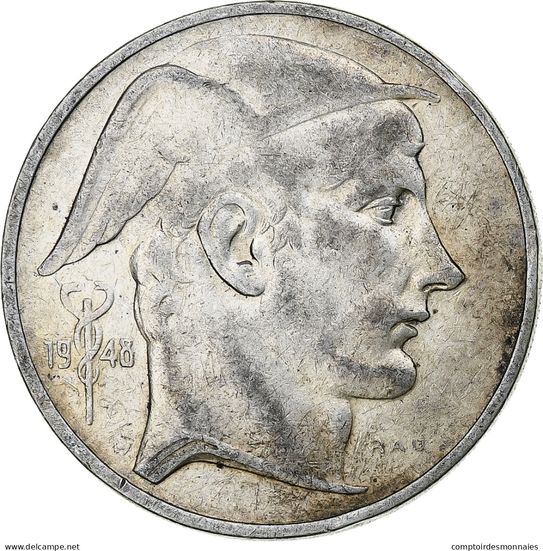 Belgique, Régence Prince Charles, 50 Francs, Mercure, 1948, Bruxelles, Argent - 50 Francs