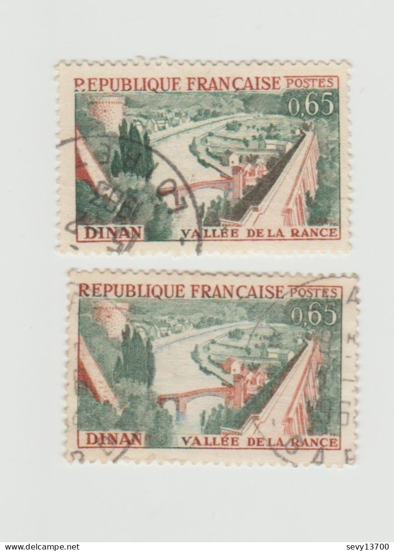 Timbre France Y&T N°1315 Oblitéré Vallée De La Rance Maisons En Bord De Rivière De Couleurs Différentes - Used Stamps