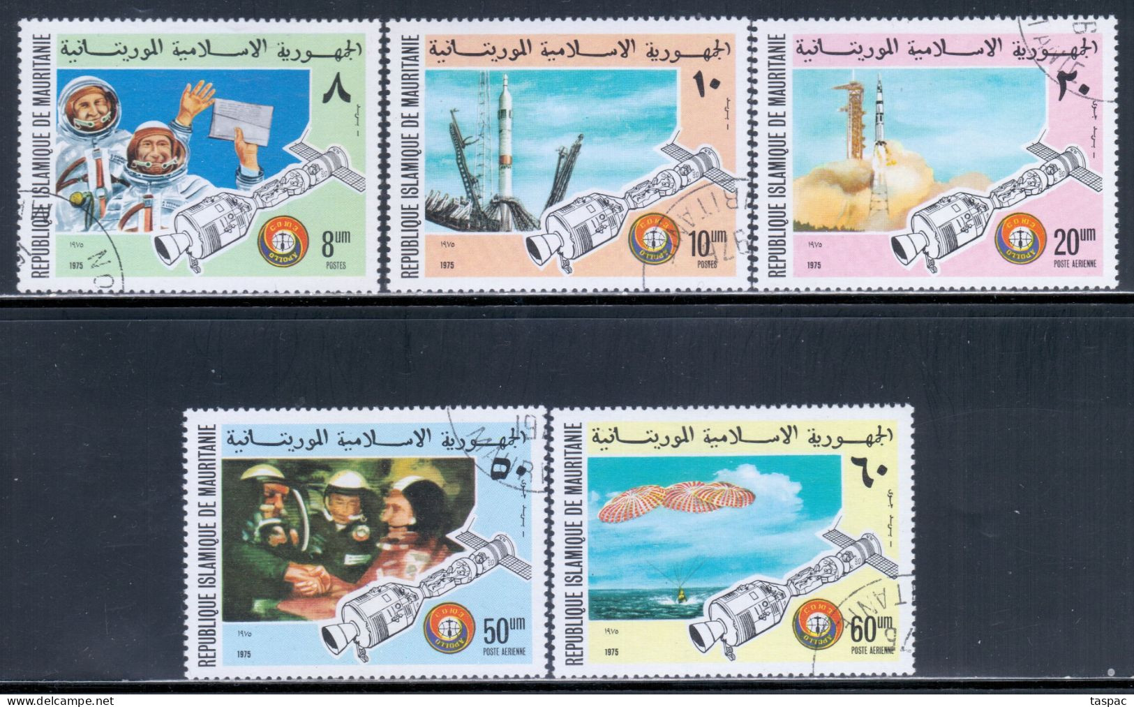 Mauritania 1975 Mi# 522-526 Used - Apollo Soyuz Space Test Project - Afrika