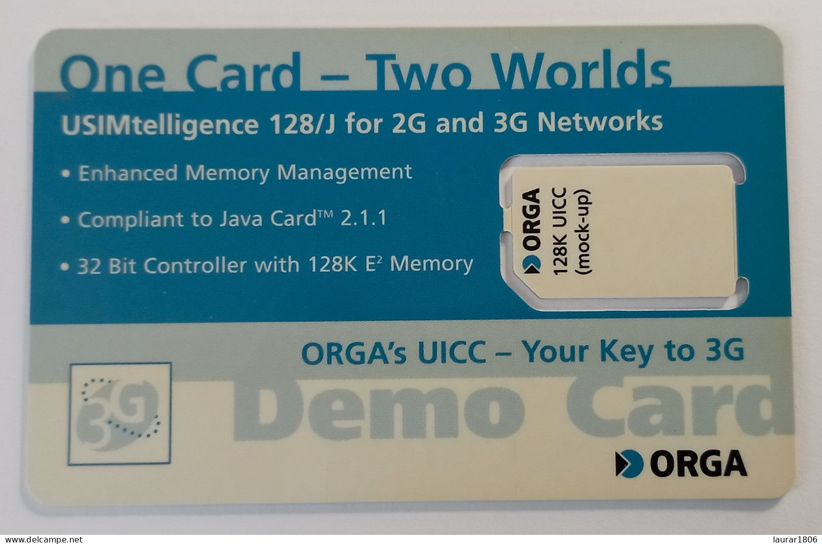 TELECARTE PHONECARD GSM / SIM - ORGA - DEMO CARD - EC - Herkunft Unbekannt