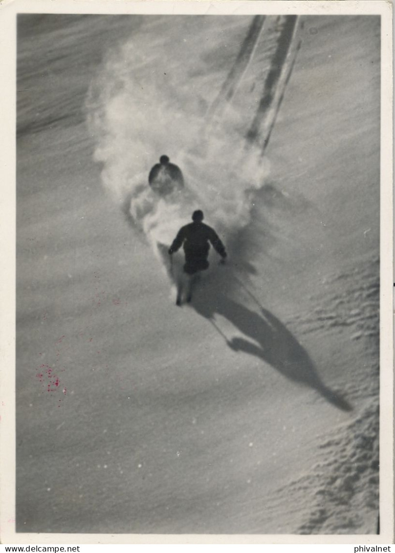 1939 ZAKOPANE / INNSBRUCK , YV. 422 / 425 - CAMPEONATOS DEL MUNDO DE SKI , TARJETA CONMEMORATIVA ESPECIAL , CIRCULADA - Brieven En Documenten