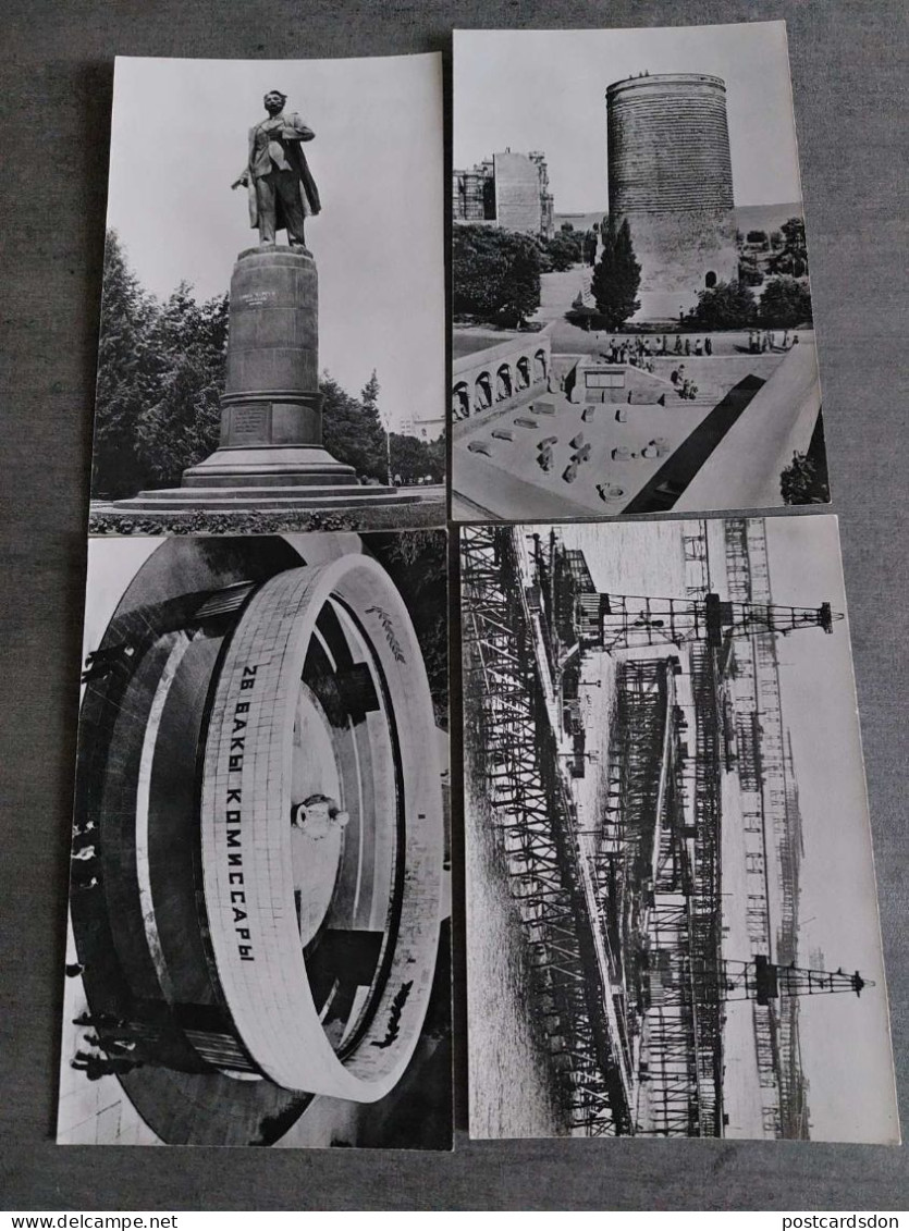 Azerbaijan. Baku  Capital - Stalin Style - Soviet Architecture- 9 PCs Lot.  - Old Pc 1979 - Aserbaidschan