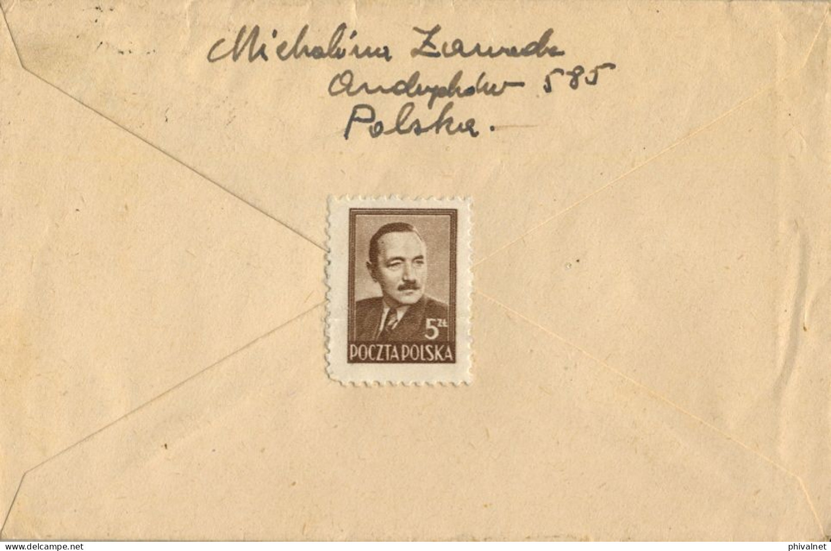 1950 ANDRYCHÓW  / WIEN , SOBRE CIRCULADO , MARCA DE CENSURA  ESTAMPADA EN AUSTRIA - Briefe U. Dokumente