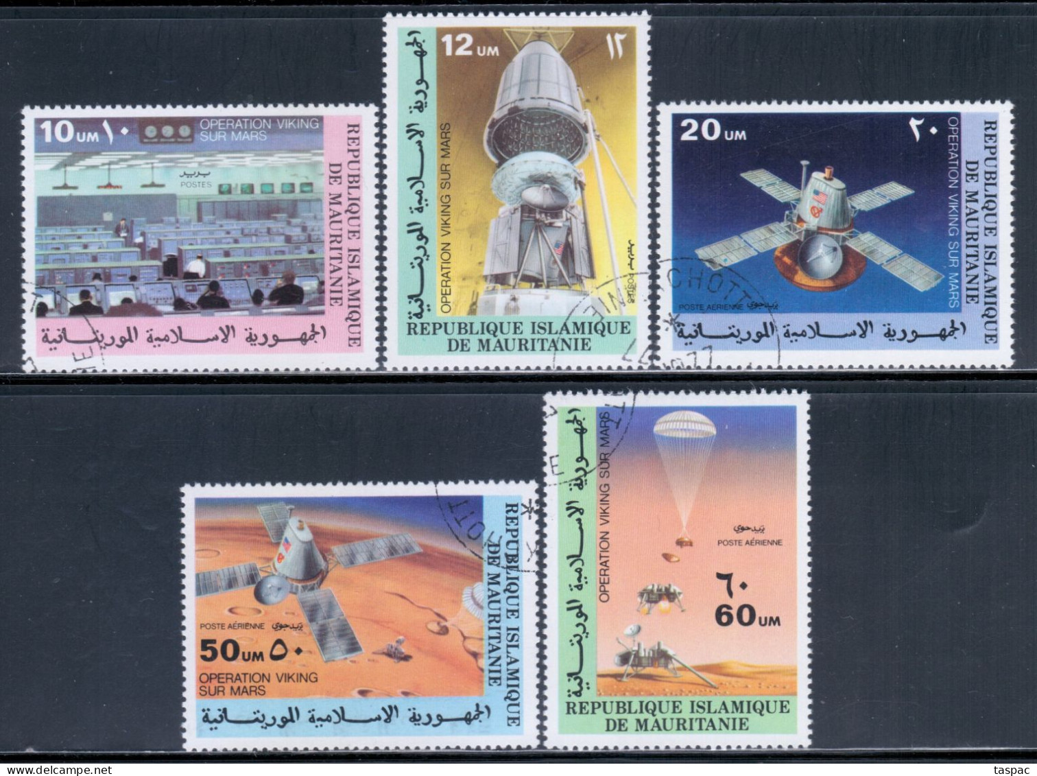 Mauritania 1977 Mi# 552-556 Used - Viking Mars Project / Space - Afrique