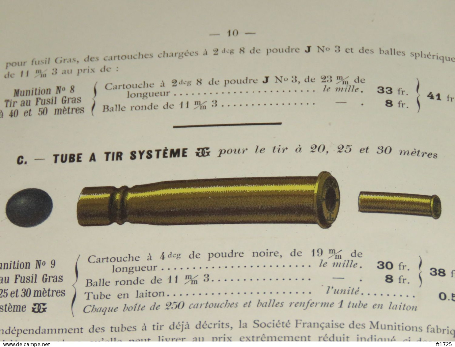 SUPERBE CATALOGUE DE MUNITIONS 1907 !!!