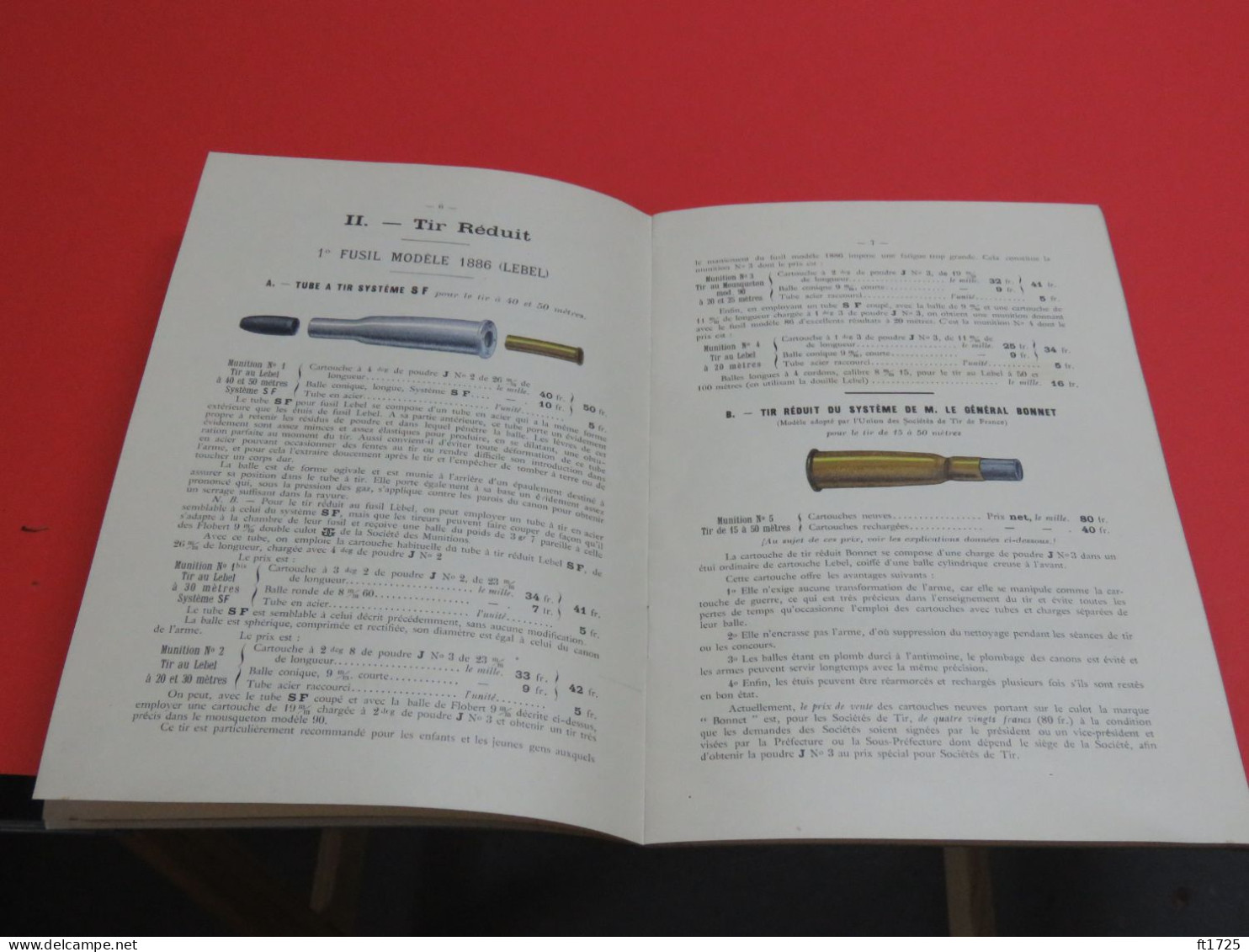 SUPERBE CATALOGUE DE MUNITIONS 1907 !!!