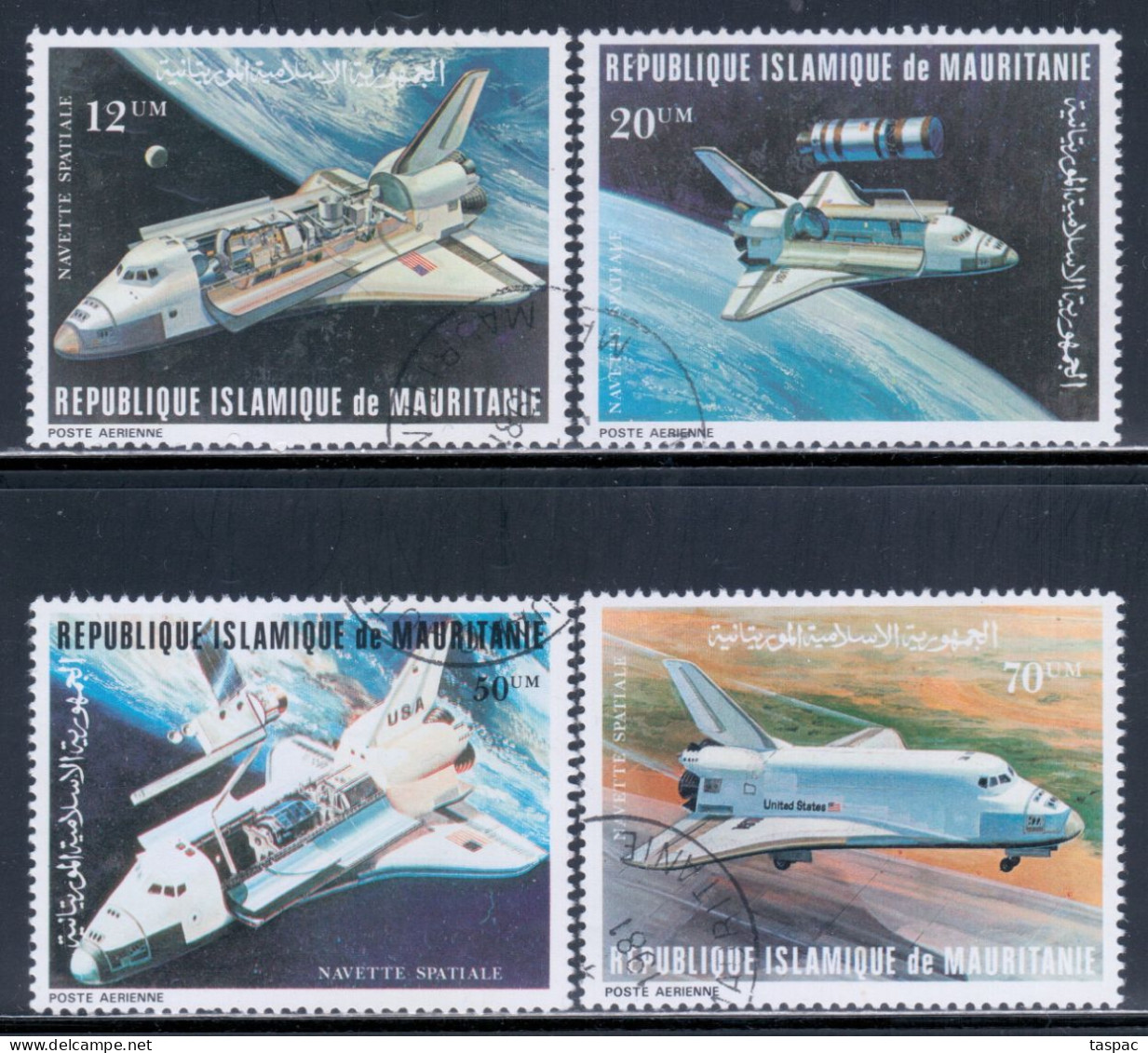 Mauritania 1981 Mi# 715-718 Used - Flight Of Columbia Space Shuttle - Afrique