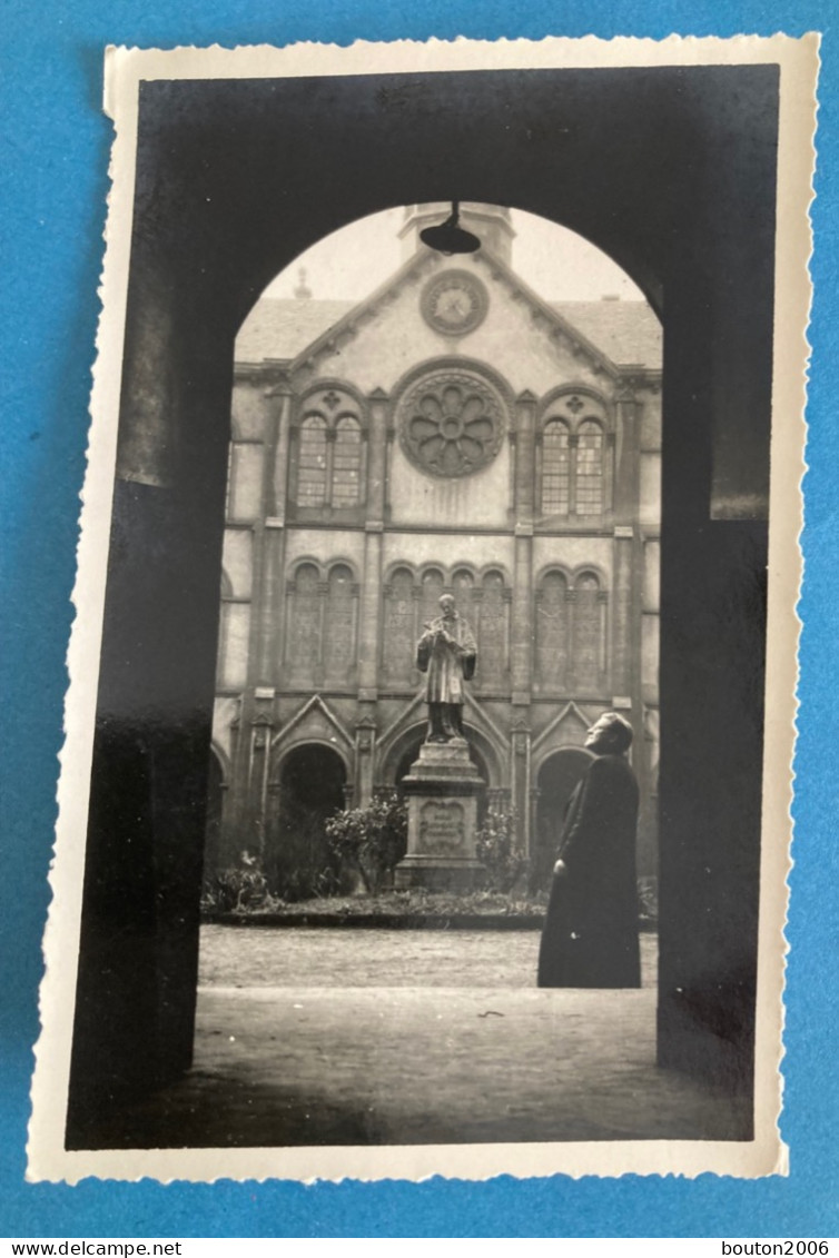 Carte Photo 1948 Montigny Les Metz Cloître Séminaire Statue Saint Joseph - Metz Campagne