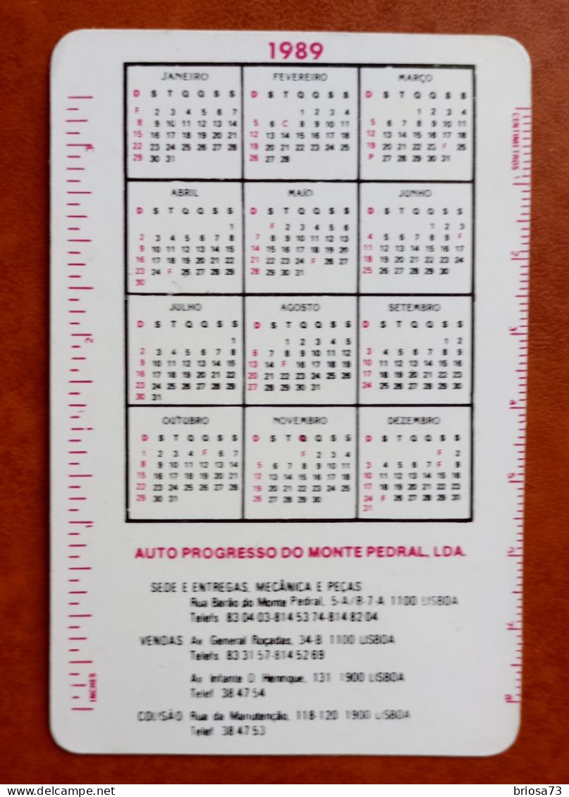 Calendrier De Poche, Renault 1989 - Tamaño Pequeño : 1981-90