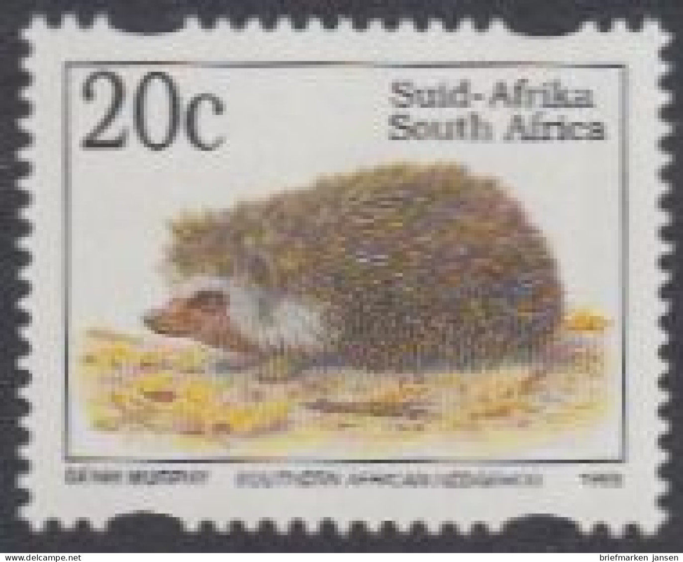 Südafrika Mi.Nr. 894IIAS Freim.Bedrohte Tiere, Igel (20) - Altri & Non Classificati