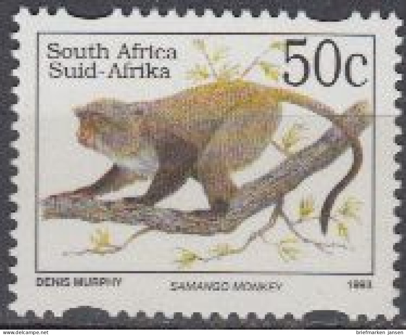 Südafrika Mi.Nr. 897IIAS Freim. Bedohte Tiere,  Meerkatze (50) - Altri & Non Classificati