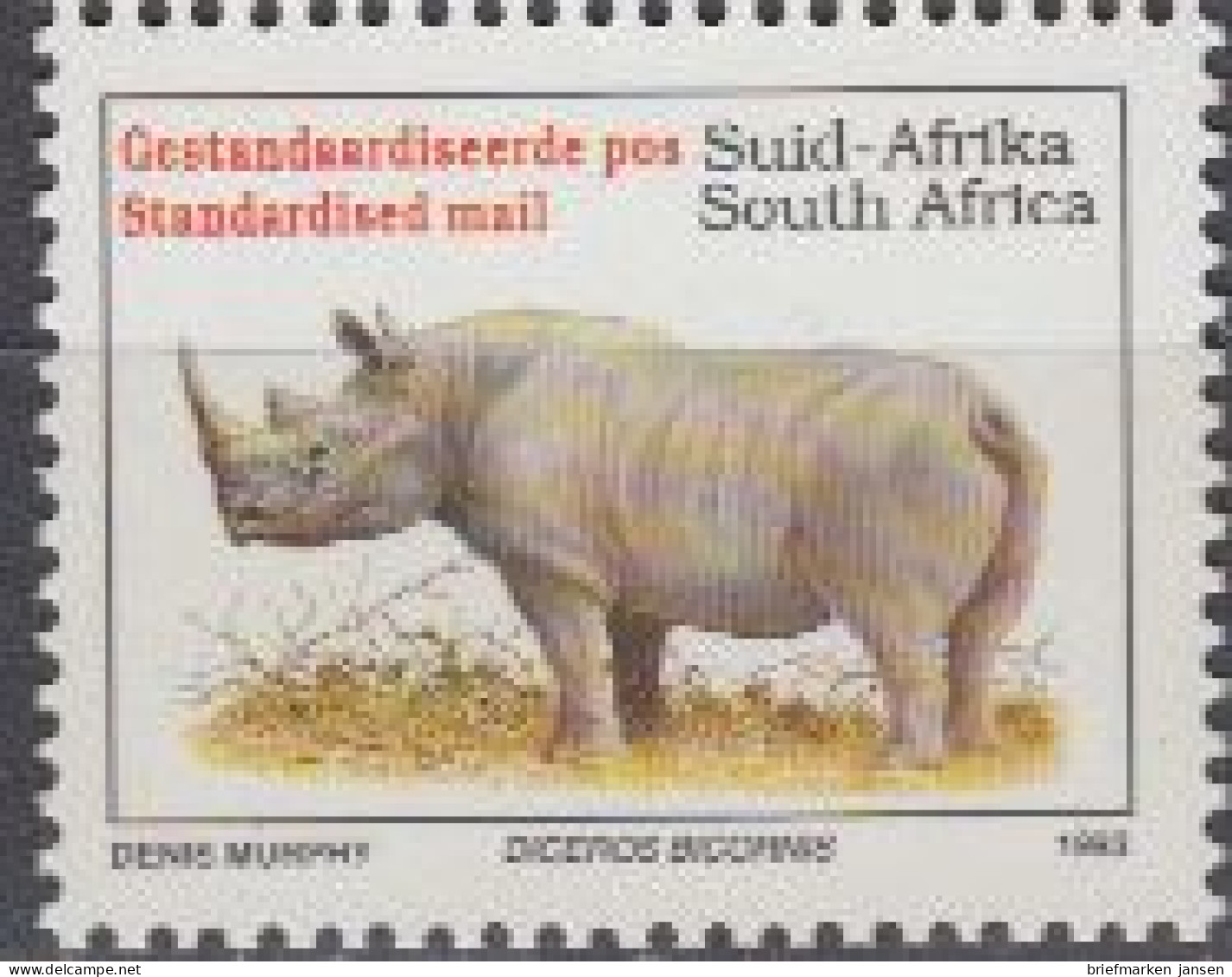 Südafrika Mi.Nr. 896IA Freim. Bedohte Tiere,  Nashorn (-) - Altri & Non Classificati