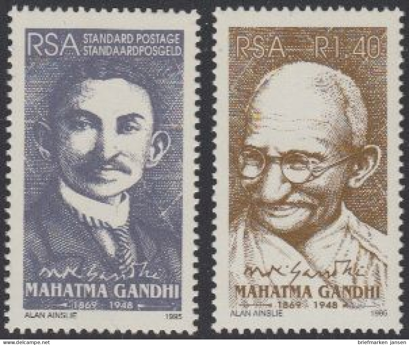 Südafrika Mi.Nr. 971-72 125.Geburtstag Mahatma Gandhi (2 Werte) - Other & Unclassified