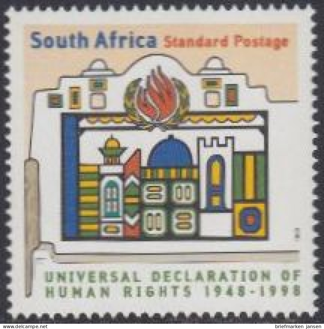 Südafrika Mi.Nr. 1183 50J.Erklärung Der Menschenrechte, Baustile (-) - Other & Unclassified