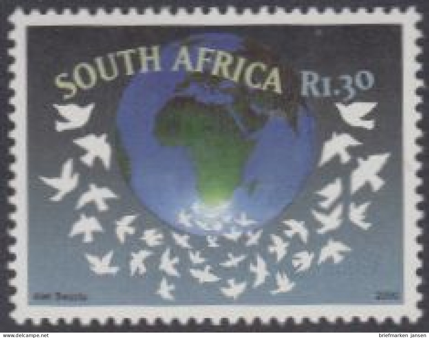 Südafrika Mi.Nr. 1277 Jahr Der Friedenskultur, Weltkugel, Tauben (1,30) - Andere & Zonder Classificatie