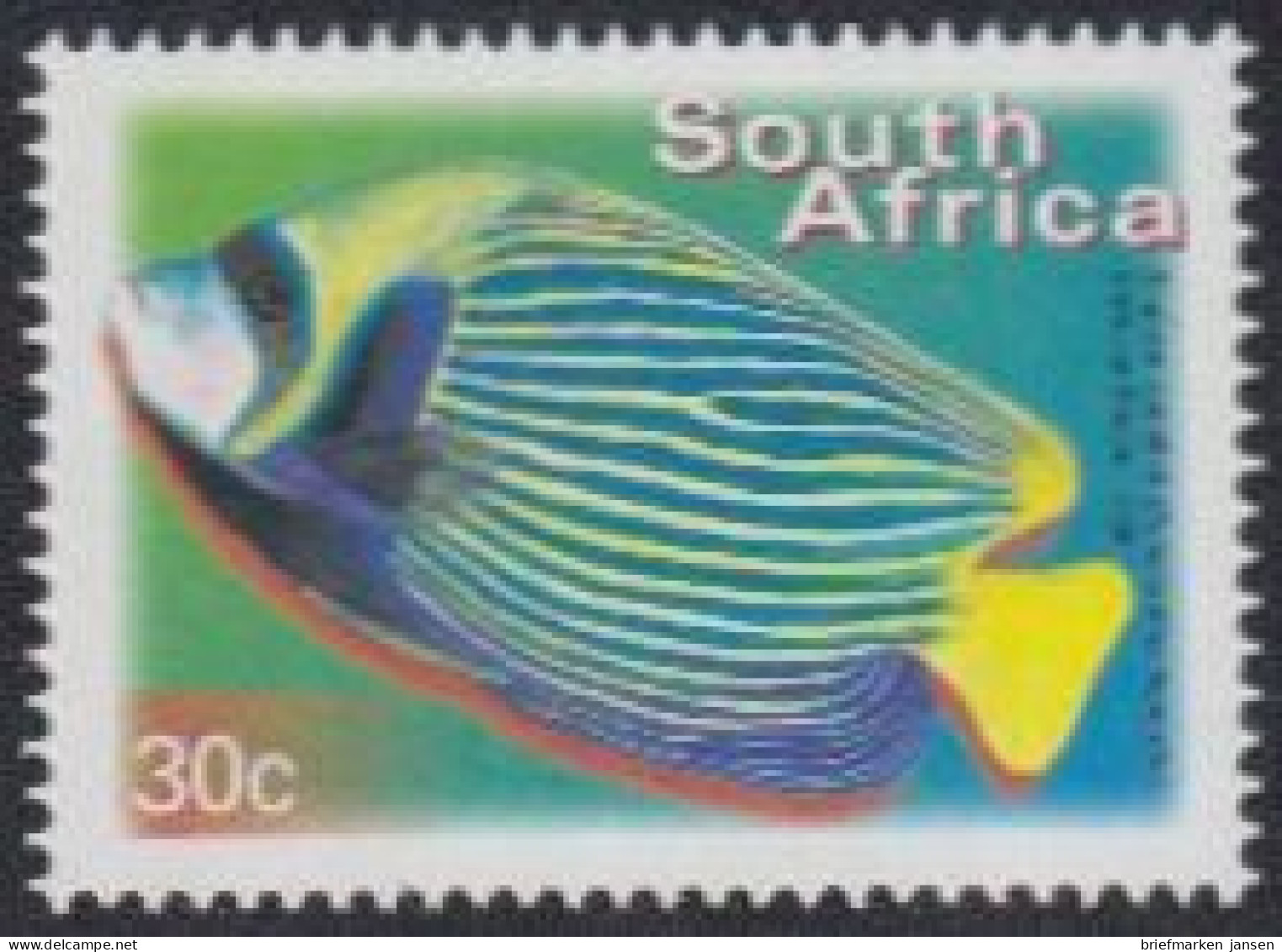 Südafrika Mi.Nr. 1288A Freim. Fauna Und Flora, Kaiserfisch (30) - Autres & Non Classés