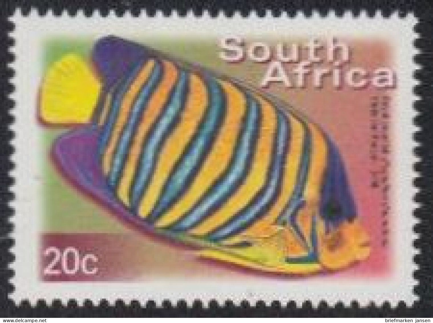 Südafrika Mi.Nr. 1287A Freim. Fauna Und Flora, Kaiserfisch (20) - Autres & Non Classés