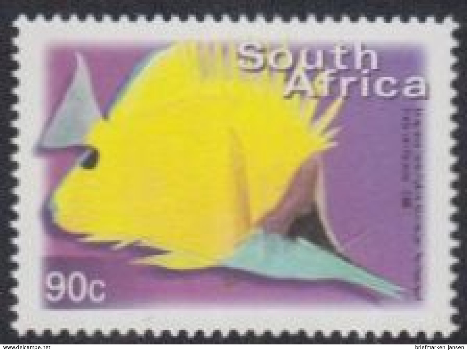 Südafrika Mi.Nr. 1294A Freim. Fauna Und Flora, Maskenpinzettfisch (90) - Other & Unclassified