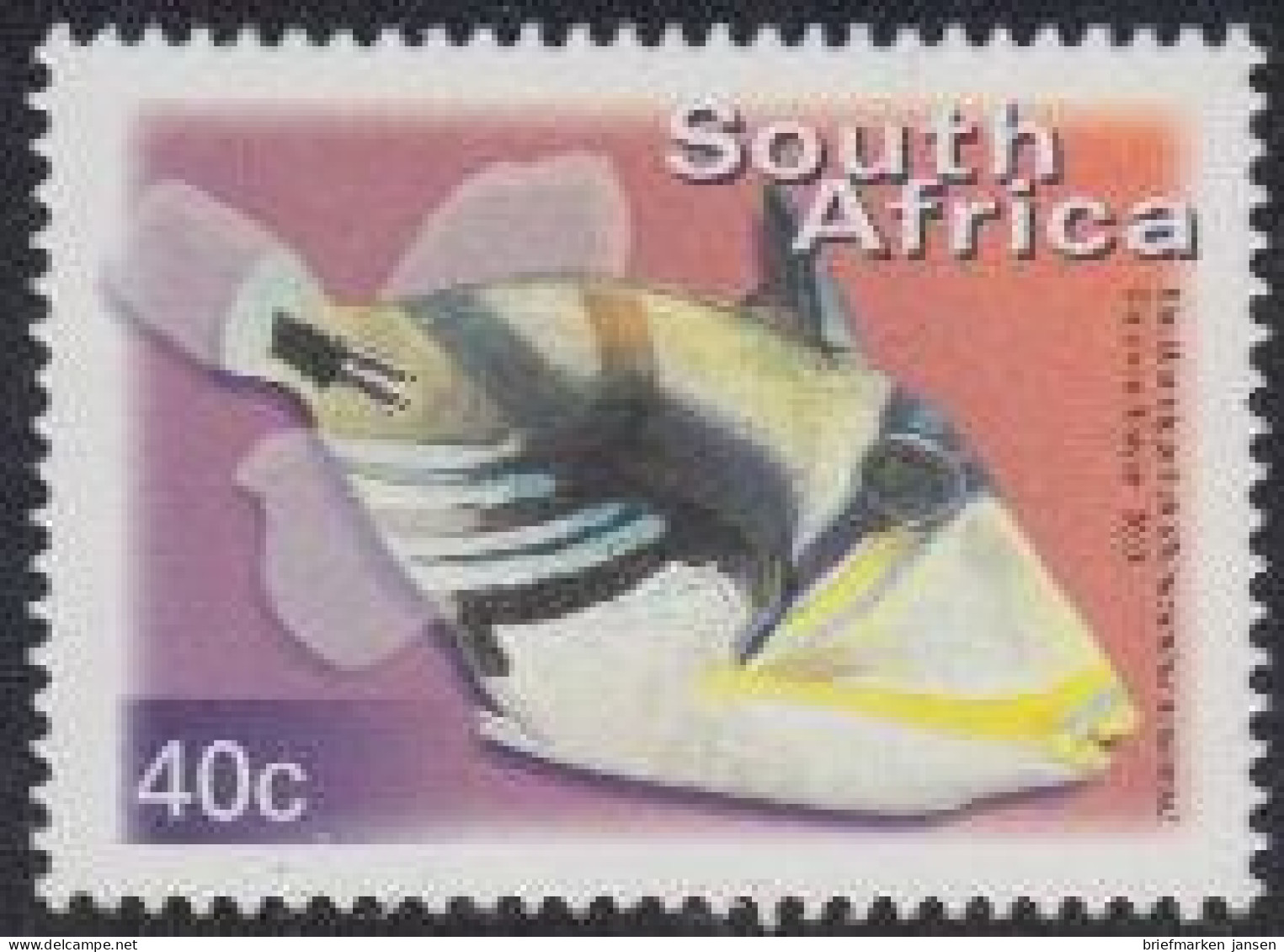 Südafrika Mi.Nr. 1289A Freim. Fauna Und Flora, Drückerfisch (40) - Other & Unclassified