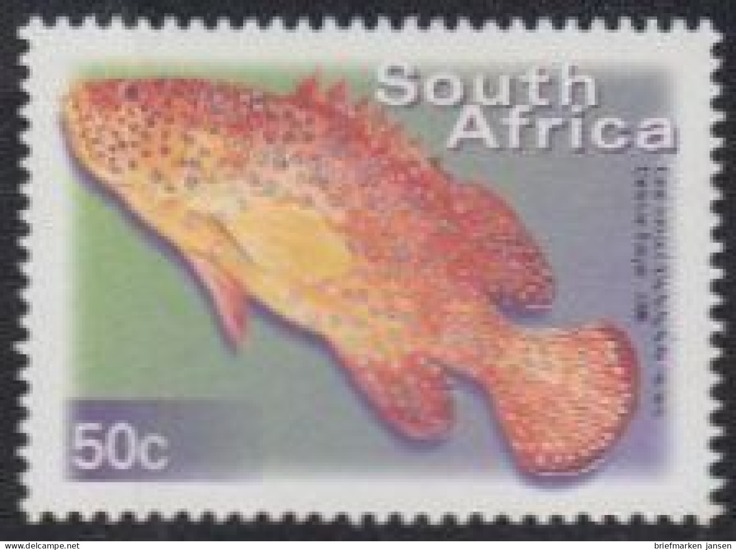 Südafrika Mi.Nr. 1290A Freim. Fauna Und Flora, Zackenbarsch (50) - Autres & Non Classés