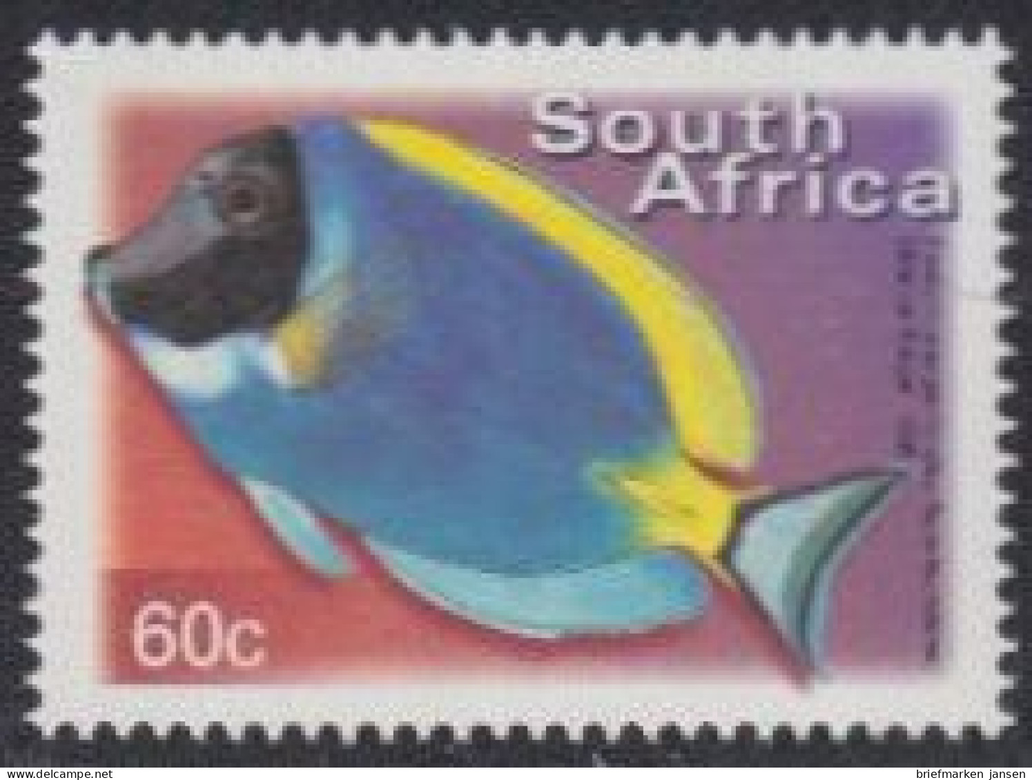 Südafrika Mi.Nr. 1291A Freim. Fauna Und Flora, Weißkehlseebader (60) - Other & Unclassified