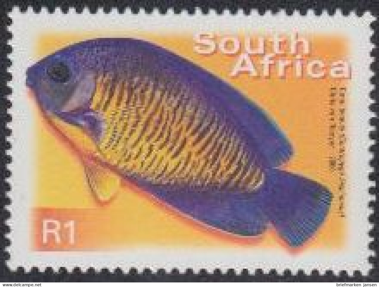Südafrika Mi.Nr. 1295A Freim. Fauna Und Flora, Herzogfisch (1) - Andere & Zonder Classificatie