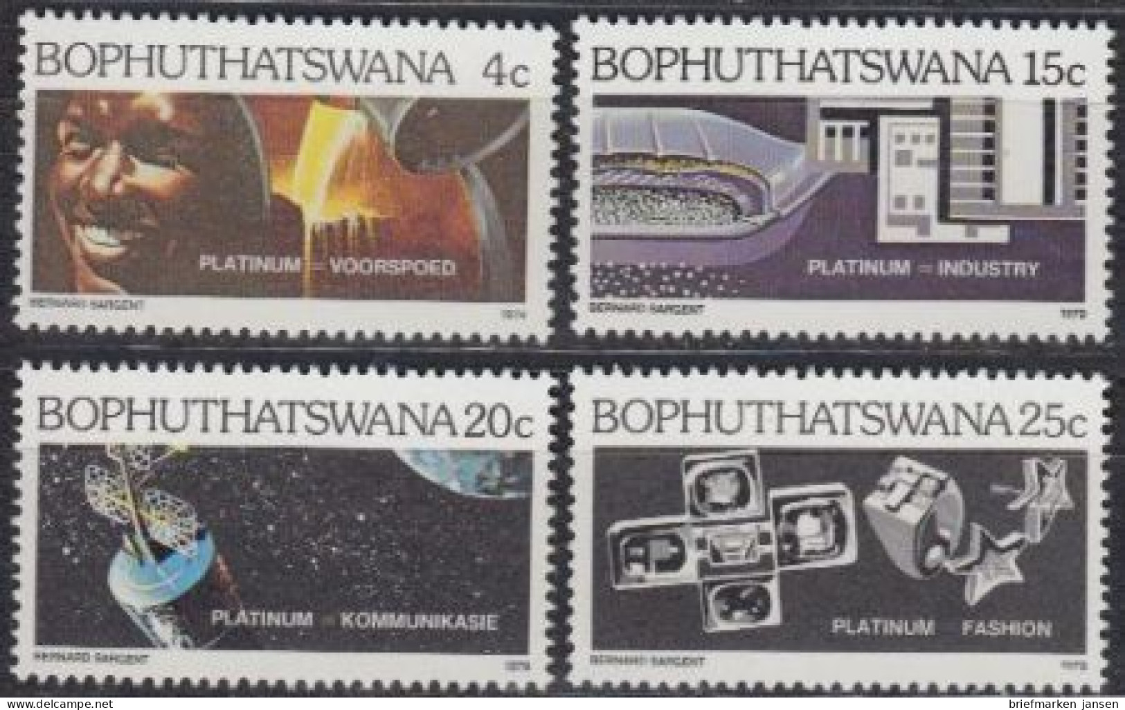 Südafrika - Bophuthatswana Mi.Nr. 47-50 Platin (4 Werte) - Other & Unclassified