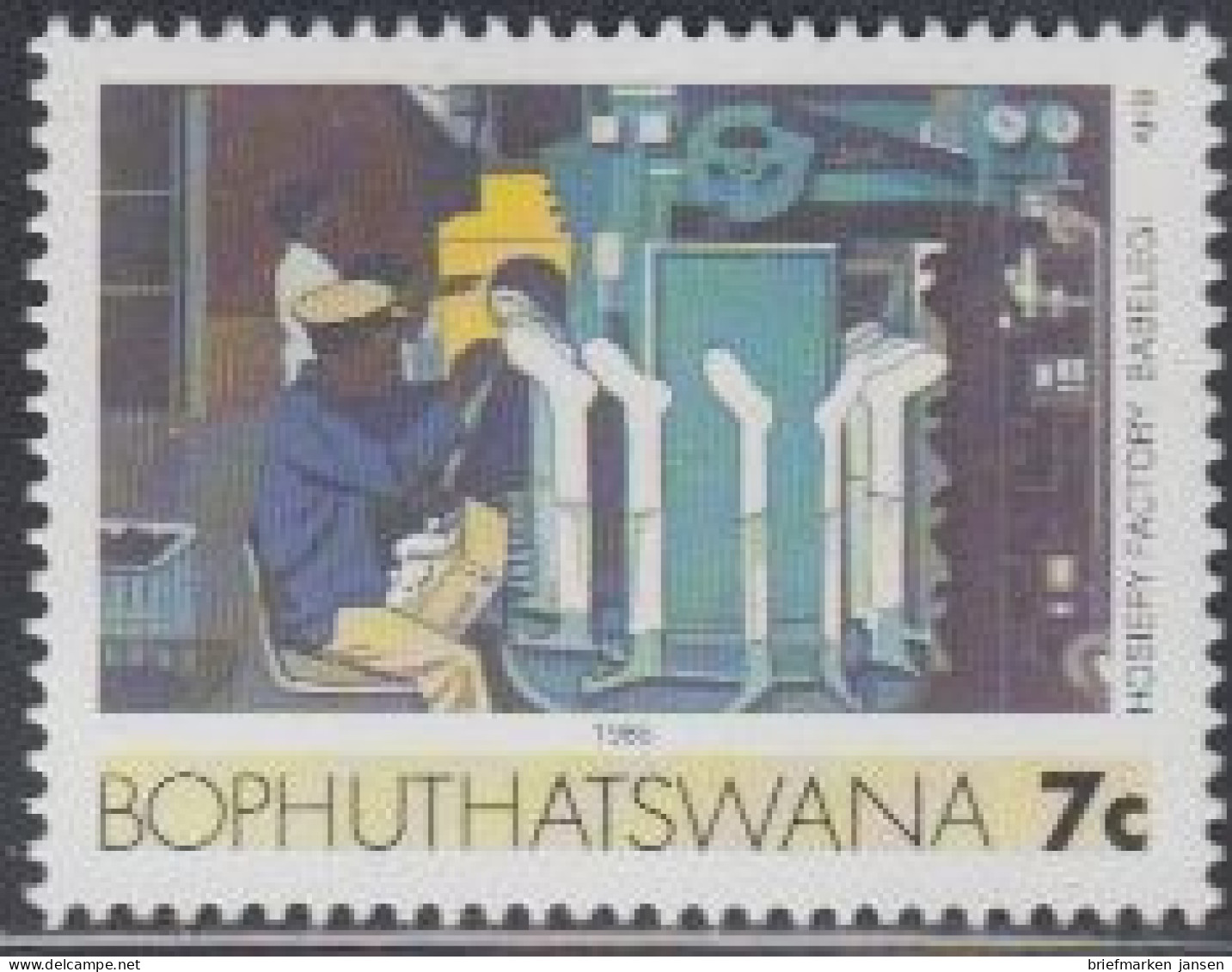Südafrika - Bophuthatswana Mi.Nr. 154x Freim. Strumpfwarenfabrik (7) - Andere & Zonder Classificatie