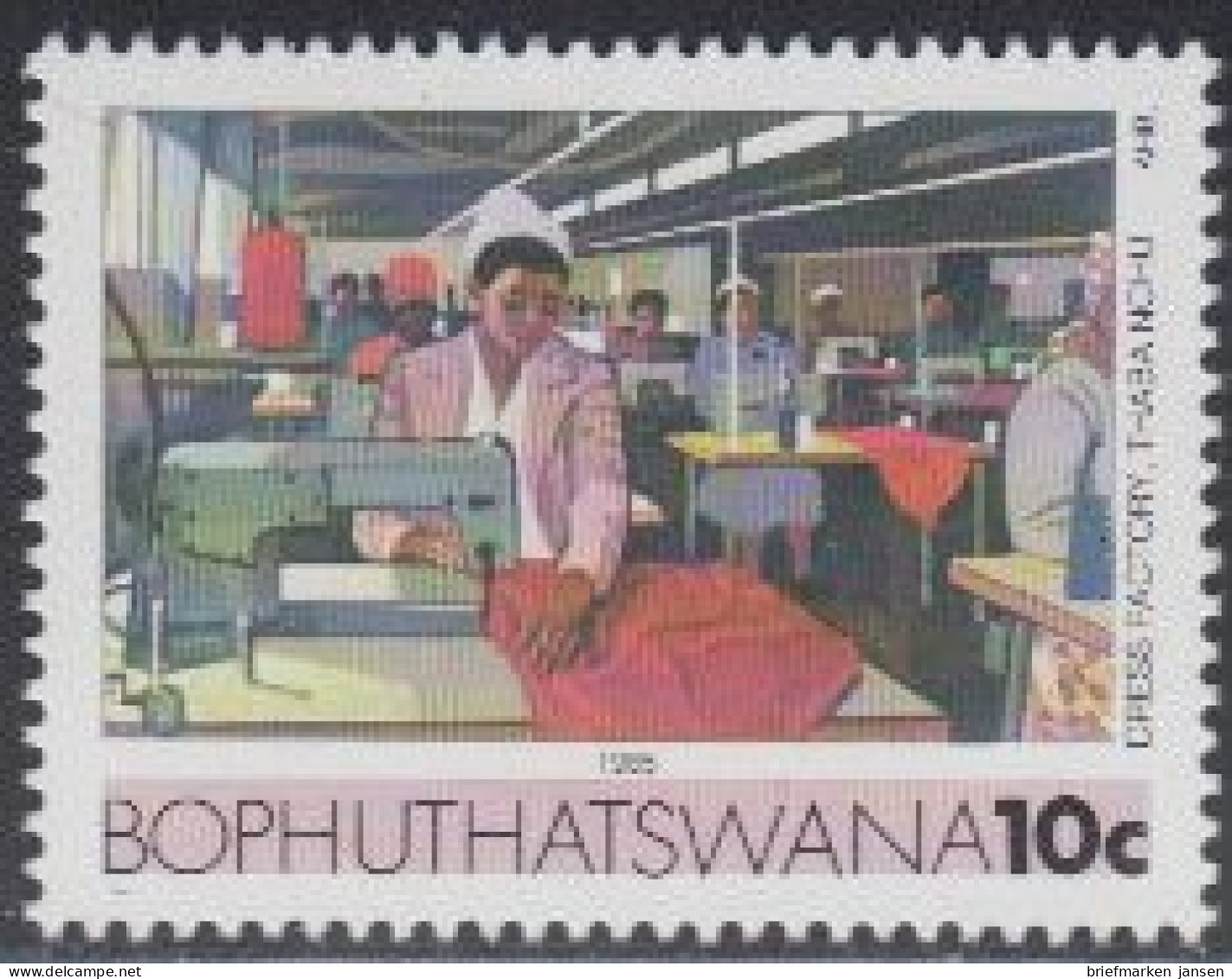 Südafrika - Bophuthatswana Mi.Nr. 157y Freim. Kleiderfabrik (10) - Andere & Zonder Classificatie