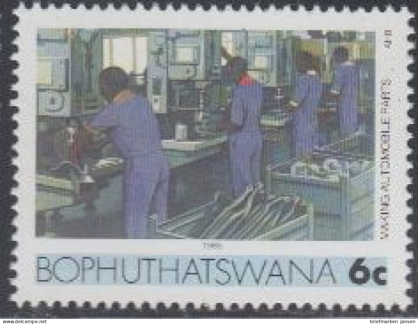 Südafrika - Bophuthatswana Mi.Nr. 153x Freim. Herstellung Von Autoteilen (6) - Other & Unclassified