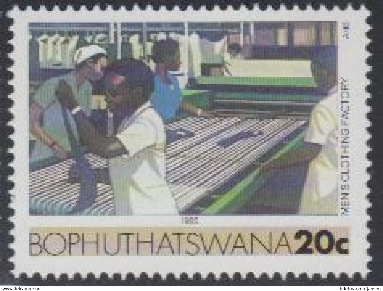 Südafrika - Bophuthatswana Mi.Nr. 159x Freim. Fabrik Für Herrenkleidung (20) - Autres & Non Classés