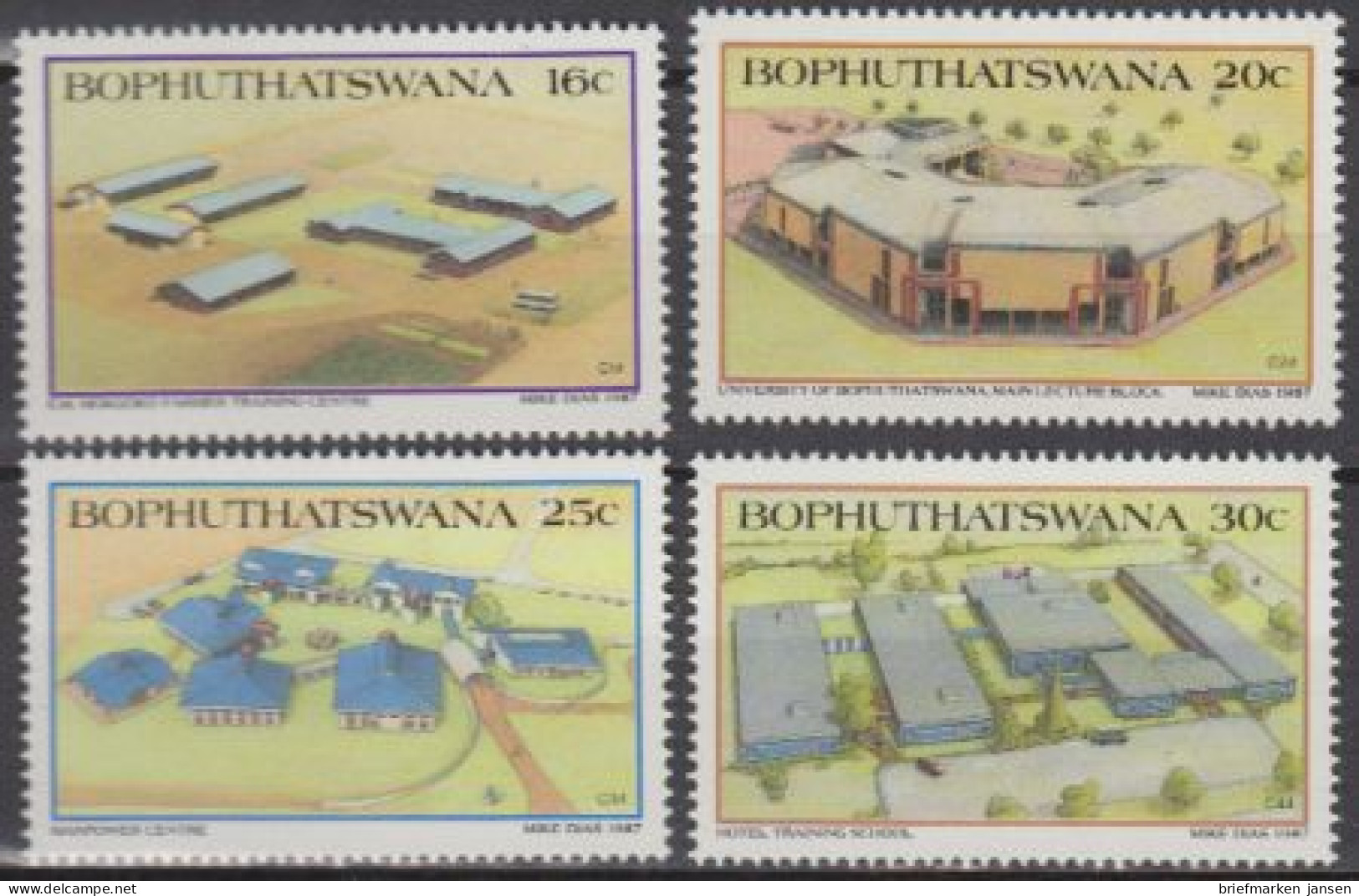 Südafrika - Bophuthatswana Mi.Nr. 190-93 Hochschulen (4 Werte) - Other & Unclassified