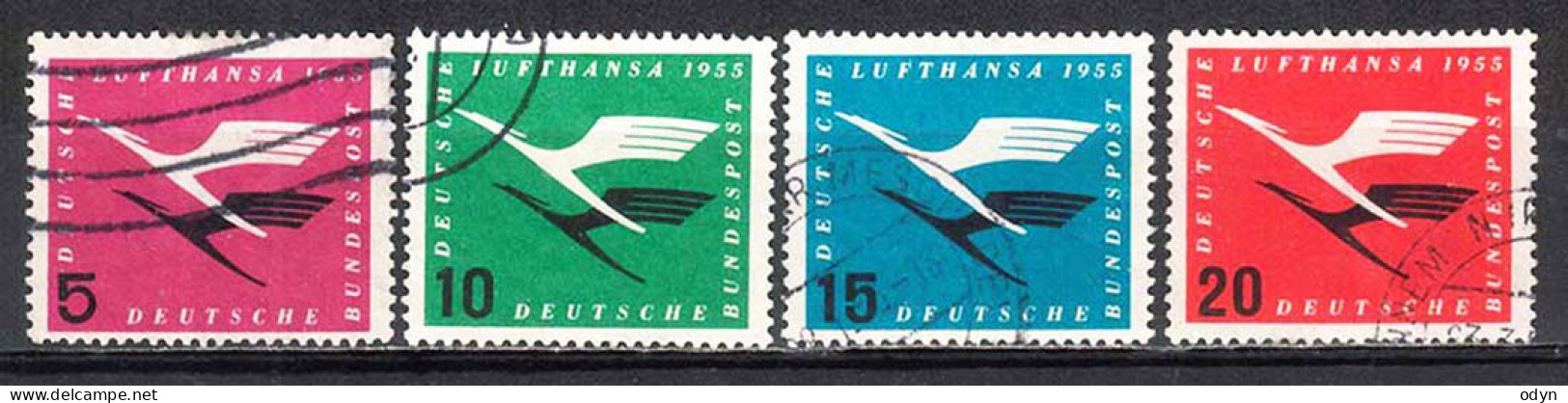 BRD 1955, Lot Of 21 Stamps including 4 Complete Sets MiNr 205-208 - Used - Oblitérés