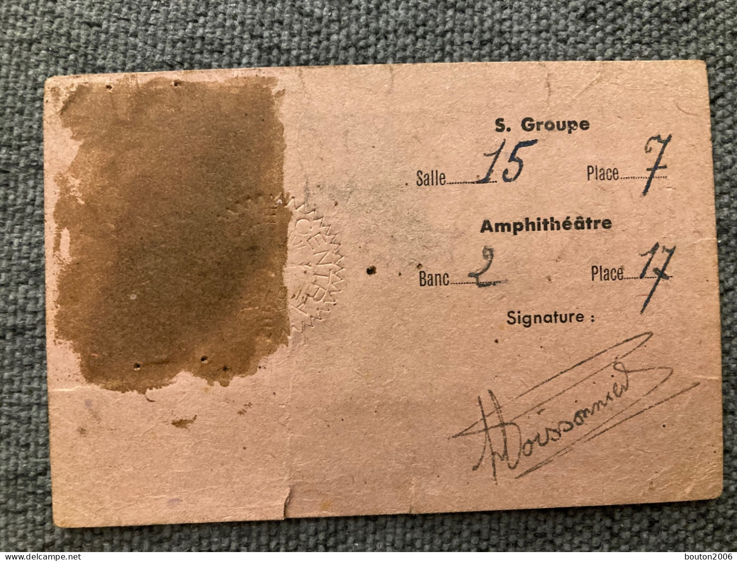 Carte élève Ingénieur De 1ère Année Ecole Centrale Des Arts Et Manufactures Paris Année Scolaire 1944-1945 - Diploma's En Schoolrapporten