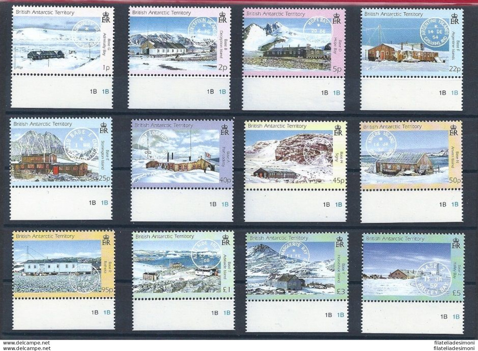 2003 ANTARTICO BRITANNICO - Basi Antartiche, Yvert N. 370/381,12 Valori, MNH** - Sonstige & Ohne Zuordnung