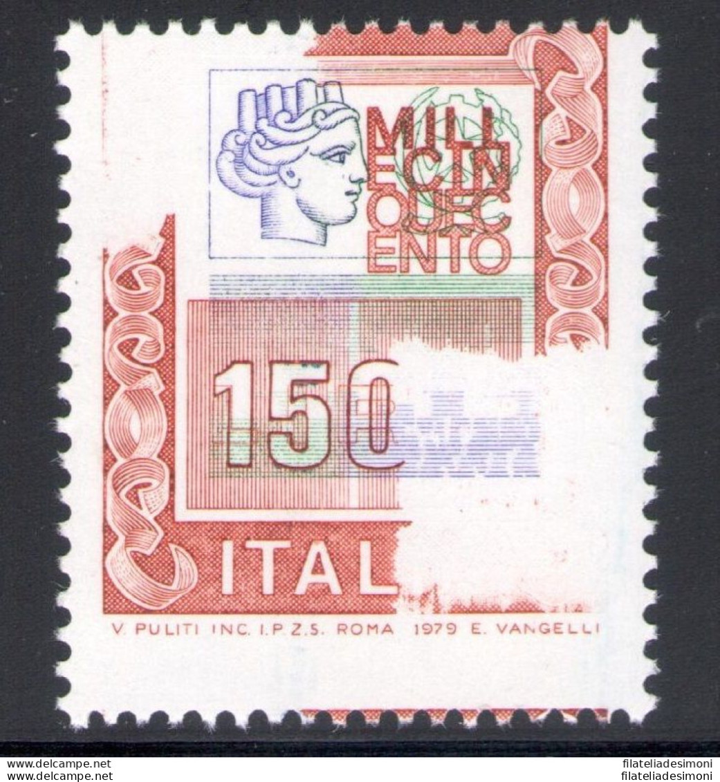 1978 Italia - Repubblica, 1500 Lire Alti Valori Colori Mancanti N. 1438 MNH** - Errors And Curiosities