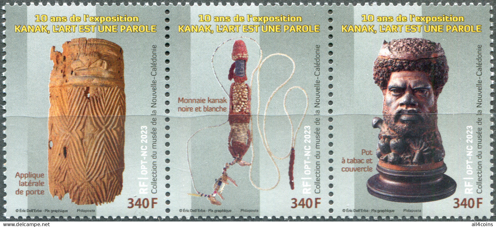 New Caledonia 2023. 10 Years Of The Exhibition Art Is A Word (MNH OG) Block - Ungebraucht