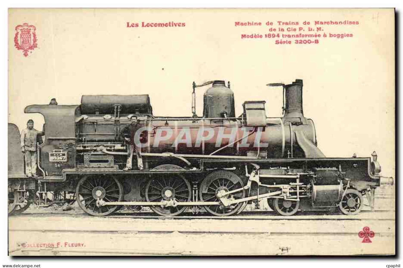 CPA Train Locomotive Modele 1894 A Boggies - Matériel