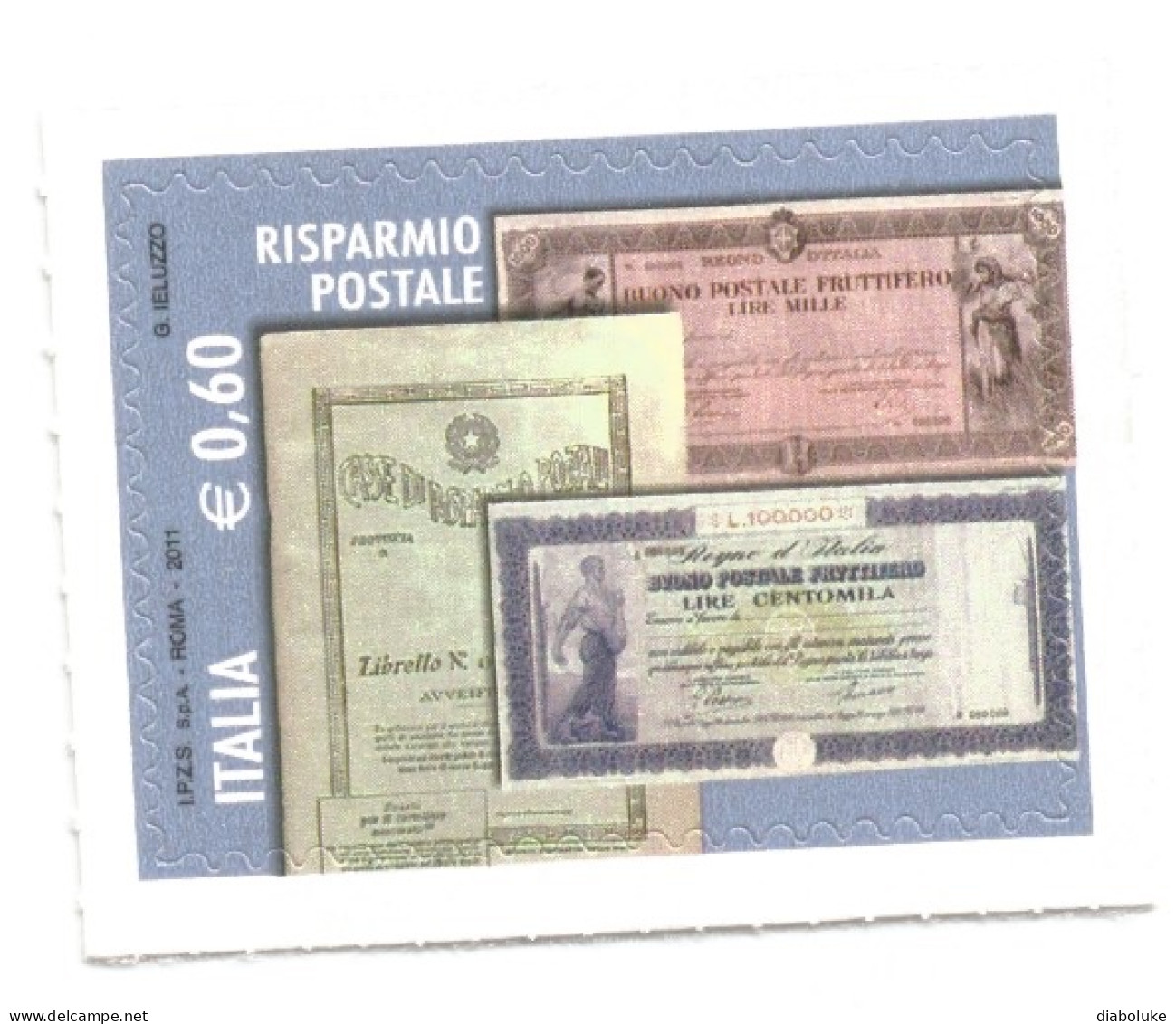 (REPUBBLICA ITALIANA) 2011, RISPARMIO POSTALE - Serie Di 2 Francobolli Nuovi MNH** - 2011-20: Mint/hinged