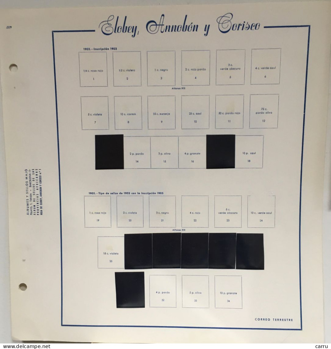 Elobey 1907 (35/43, Montada En Hojas Majó) - Annobon & Corisco