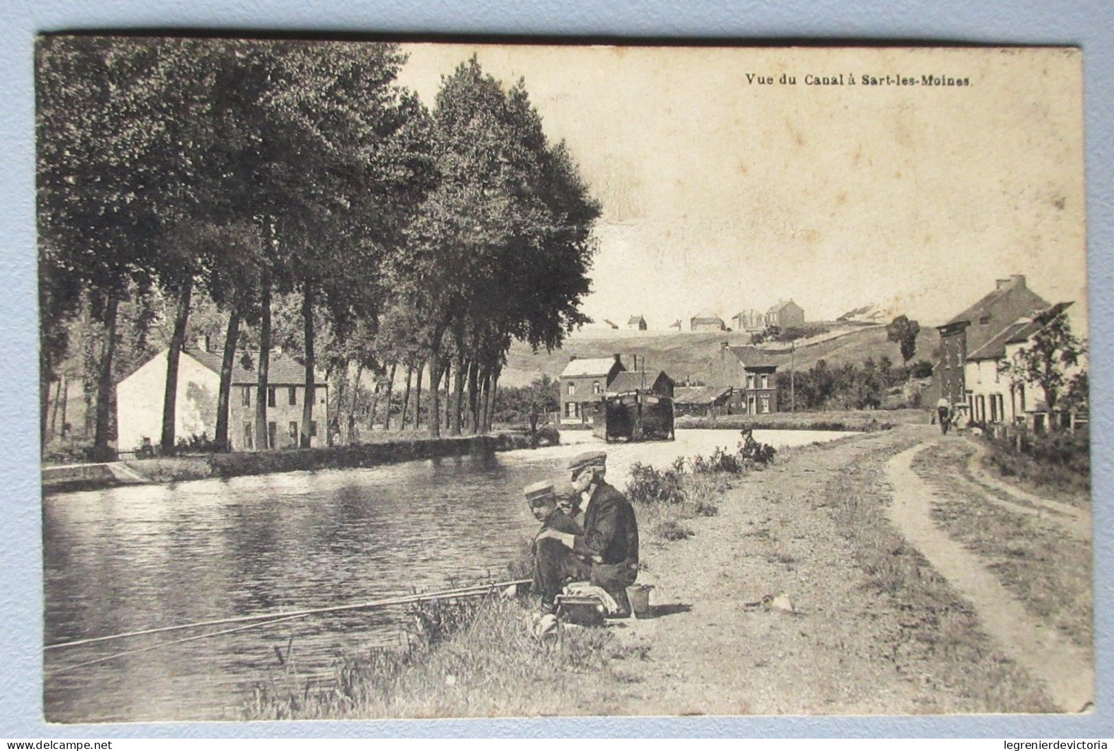 CPA - Sart Les Moines - Vue Du Canal Avec Des Pecheurs - Charleroi