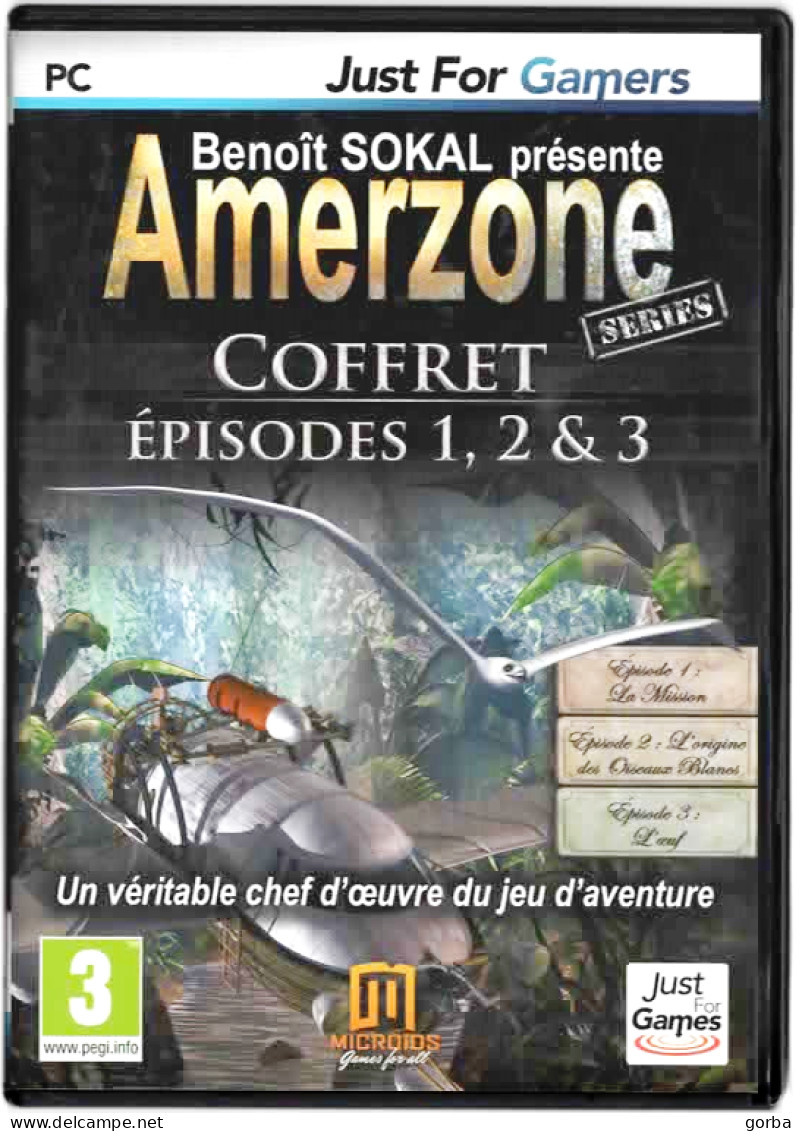 * JEU  PC - AMERZONE - 3 DVD Episodes 1, 2, 3 - Aventure - PC-games