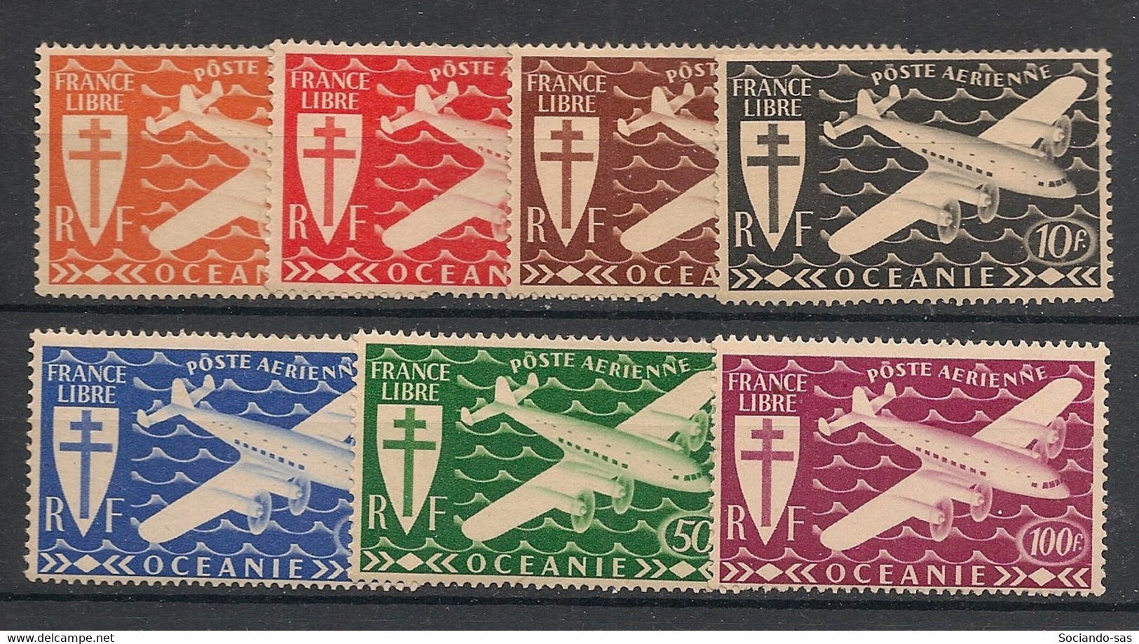 OCEANIE - 1942 - Poste Aérienne  PA N°YT. 7 à 13 - Série Complète - Neuf Luxe ** / MNH / Postfrisch - Airmail