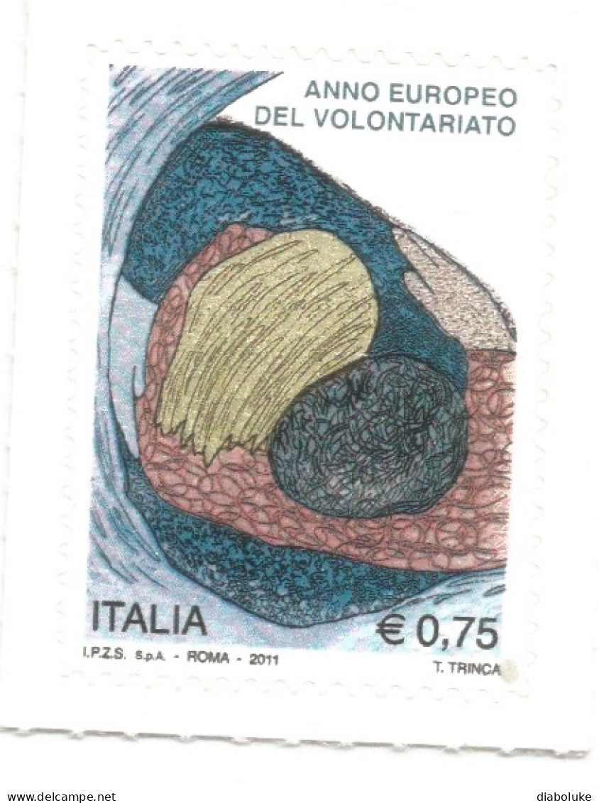 (REPUBBLICA ITALIANA) 2011, ANNO EUROPEO DEL VOLONTARIATO - Serie Di 1 Francobollo Nuovo MNH** - 2011-20: Mint/hinged