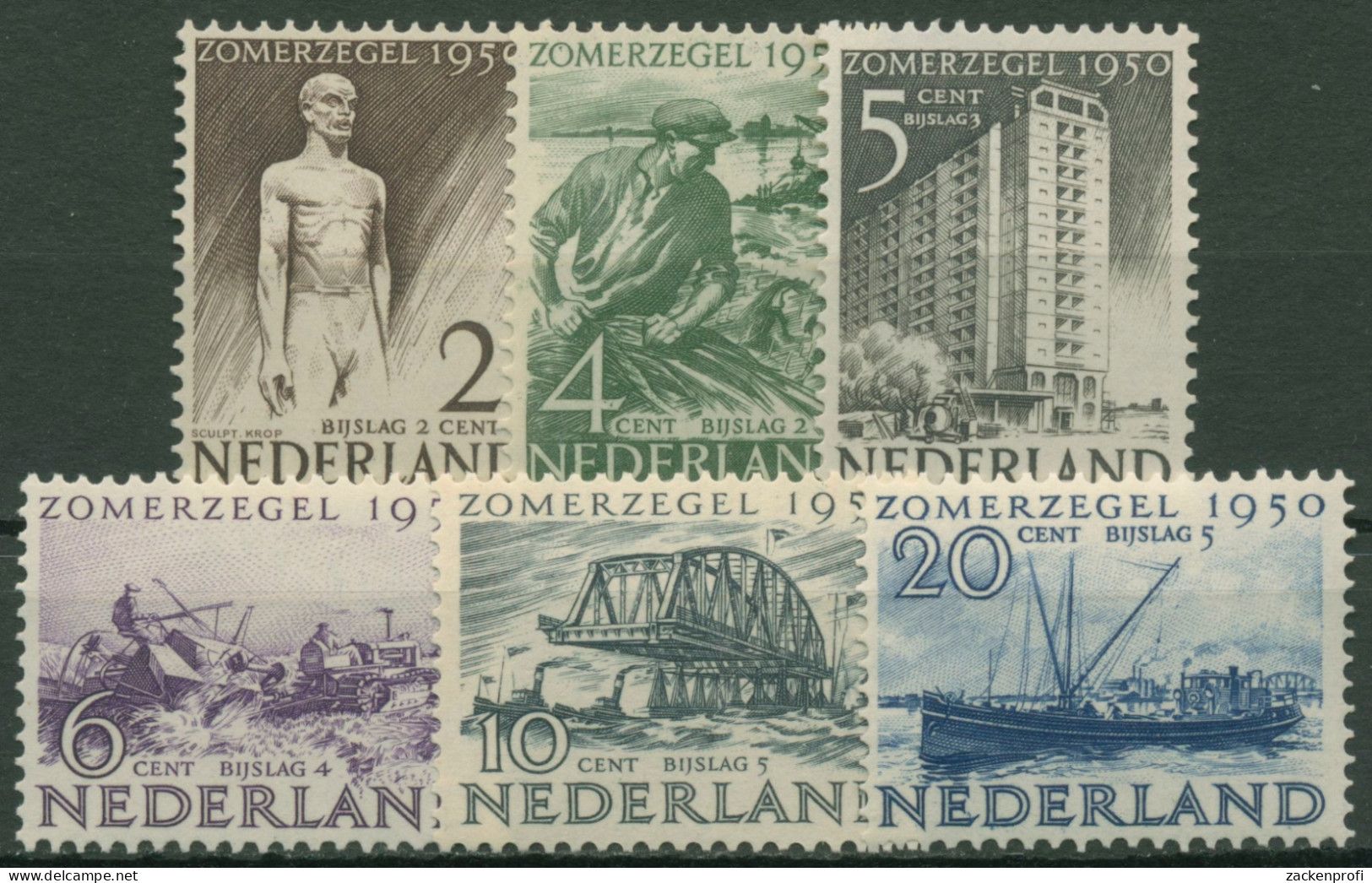 Niederlande 1950 Kulturelle Und Soziale Fürsorge 552/57 Postfrisch - Ongebruikt