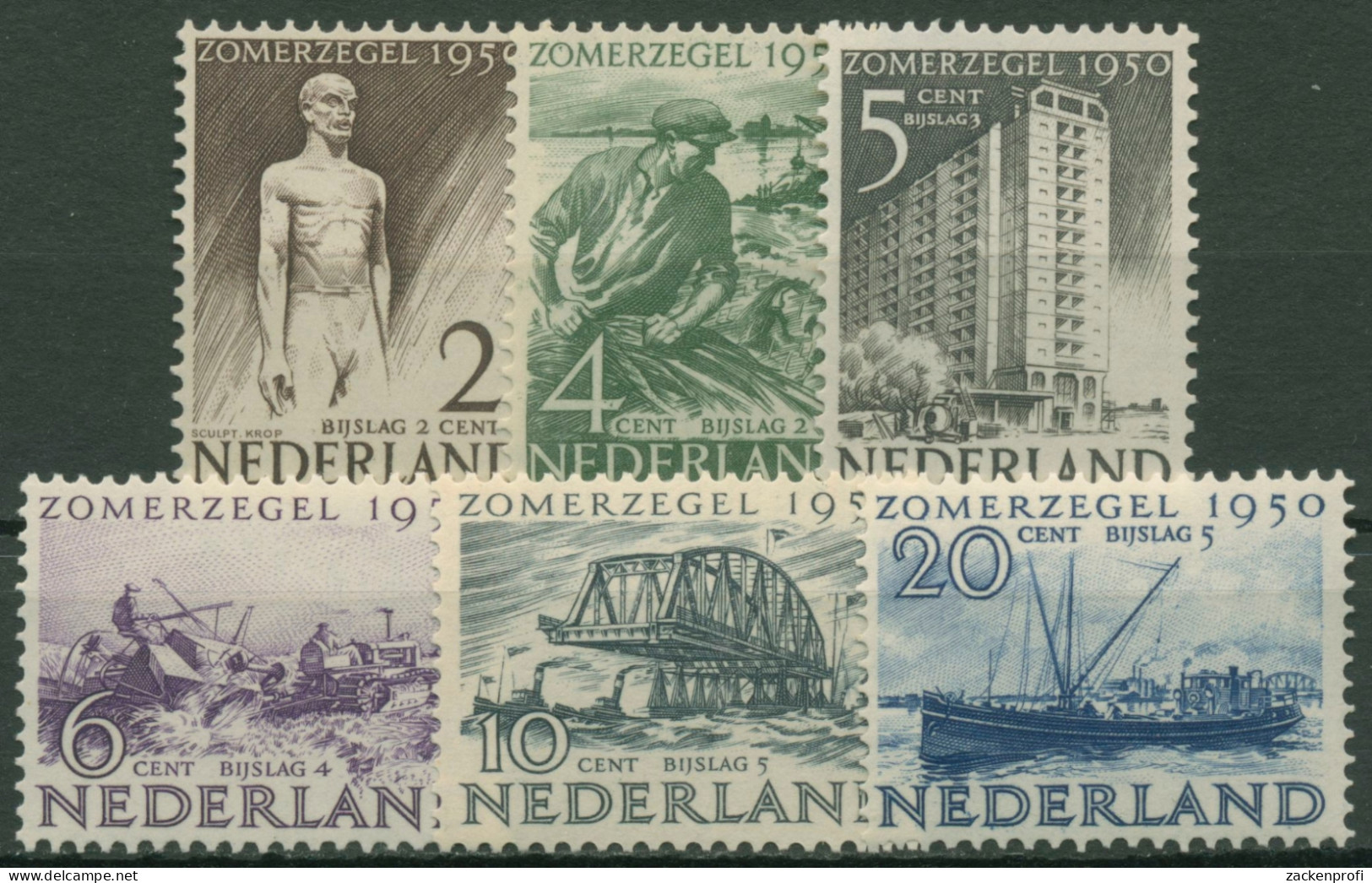 Niederlande 1950 Kulturelle Und Soziale Fürsorge 552/57 Postfrisch - Unused Stamps