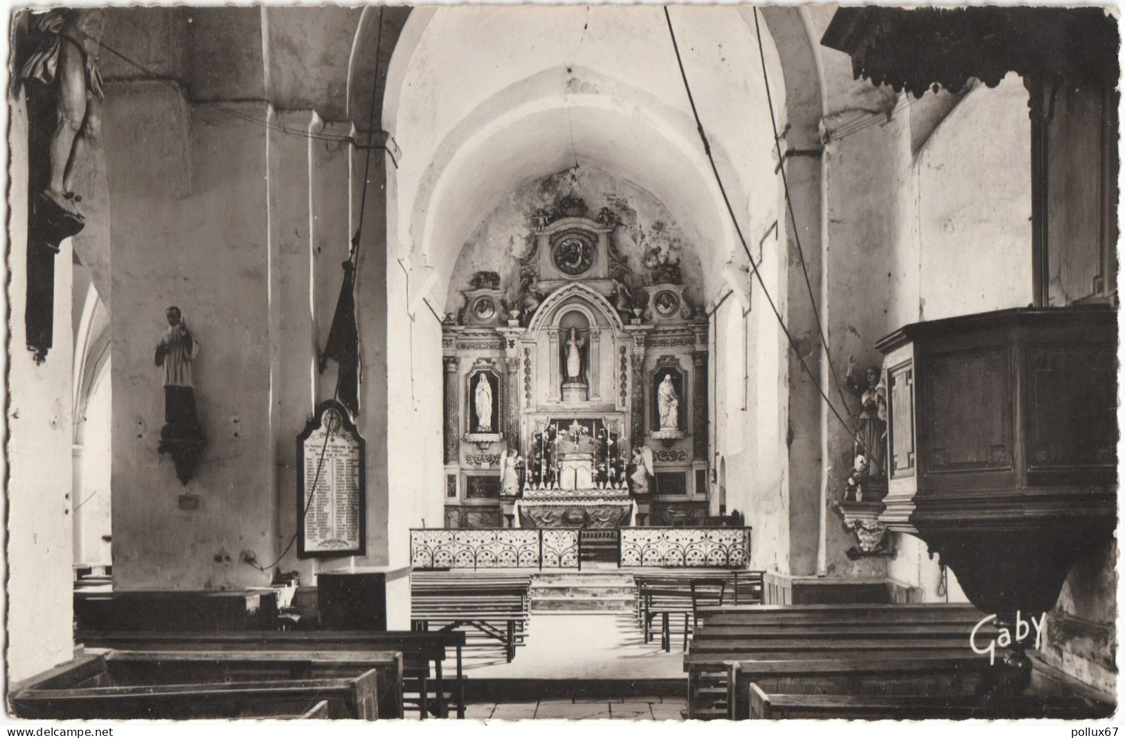 CPA DE MONTAIGU  (VENDÉE)  INTÉRIEUR DE L'ÉGLISE - Montaigu