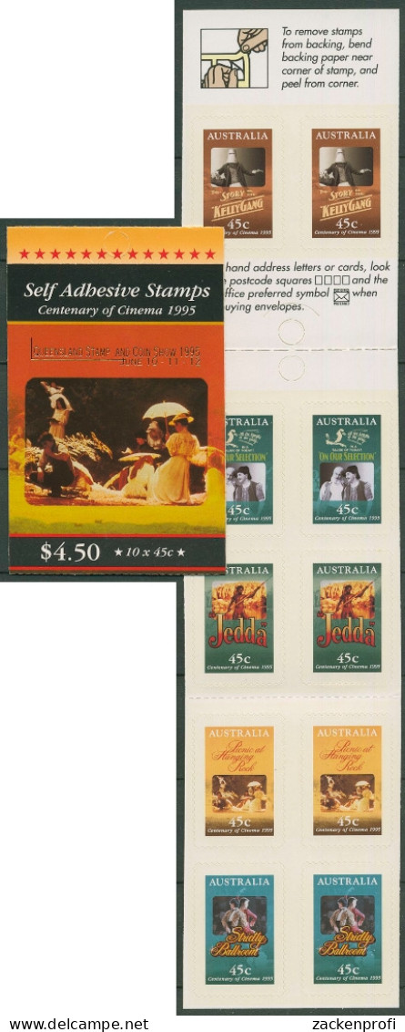 Australien 1995 100 J. Kino Filmplakate MH 87 QLD Überdruck Postfrisch (C29525) - Cuadernillos
